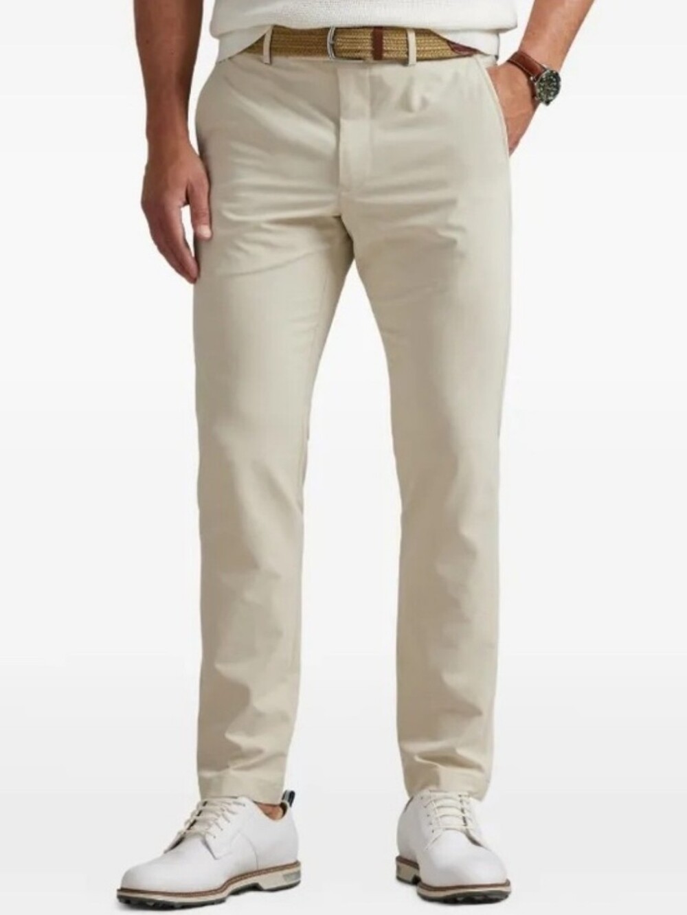 RLX RALPH LAUREN Flat Front Performance Chinos 36 x 30 Ceramic White